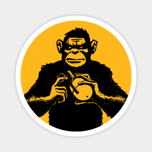 monkey with granade Magnet